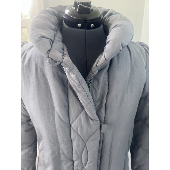 Vintage Windsor Bay S Long Gray Puffer Coat JC Penney Quilted Winter Jacket 70s - Picture 7 of 16